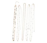 Garneck 3pcs Adjustable Belly Chains for Women Waist Chain Metal Body Jewelry with Gold Double Sequin Beads and Rhinestone Designs for Beach Parties and Daily Wear