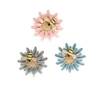 Garneck 3Pcs Alloy Bee Brooch Pin Set with Enamel Coating, Women’S Daisy and Honeybee Lapel Pins for Jackets, Bags, and Dresses, Random Color Accessories Random Color