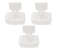 Garneck 3pcs Baby Tissue Box Holders with Lids, Refillable Pp Material Wipe Containers, No Strange Smell, for Diaper Bags and Strollers, Portable Outside Wipes Dispensers