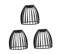 Garneck 3pcs Black Iron Art Birdcage Lampshade Mini Pendant Light Cover Decorative Wire Cage Shade Replacement for Table and Floor Lamps Industrial Style Ceiling Light Accessory