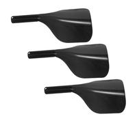 Garneck 3pcs Black Plastic Hairdressing Face Guard Handle, Hairspray and Dye Protective Shield for Barber Hair Cutting and Oil Treatment