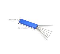 Garneck 3Pcs Blue Stainless Steel Jet Cleaner Needle File Set for Motorcycle Cleaning Tool with Precision Tips for Automotive Maintenance