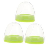 Garneck 3pcs Bottle Cap Wide Mouth Dome Cap Collar Ring for Milk Bottles Easy to Install and Replace Protective Cover for Home and Travel Use Green