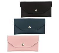 Garneck 3pcs Cash Envelope Wallet Cute Cash Wallet Pu Leather Material for Organizing Money Receipts and Coins While Traveling Daily Use