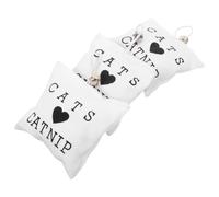 Garneck 3pcs Catnip for Kittens and Cats Indoor Play, Canvas and Cotton Material Chew to Clean Teeth and Iq, Interactive Kitten Assortment for Reaction Training Random Color