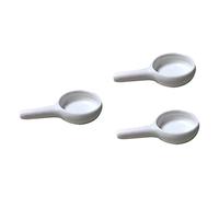 Garneck 3pcs Ceramic Candle Holder Tealight Candle Spoon Replacement Tealight Wax Warmer with Handle for Essential Fragrance Aromatherapy Diffuser Wedding Valentines Day, White, 8.3X4.6CM