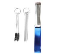 Garneck 3pcs Cleaning Brush Set with Nylon Stainless Steel Throttle Jet Cleaner Tools for Motorcycle Engine Carbon Dirt Removal Reusable Small Equipment Maintenance