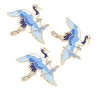 Garneck 3pcs Crane Brooch Chic Bird Lapel Pins for Clothing Elegant Suit Accessories for Men Women for Parties Stage Performances Unique for Anniversaries Celebrations