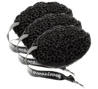 Garneck 3pcs Drop-Shaped Exfoliator Bath Sponges Non-Latex Hydrophilic Polyurethane Massage Sponge Suitable for Baby's Skin Rinse Free Bath Black Bathing Scrubbers
