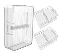 Garneck 3pcs Electric Toothbrush Head Case Transparent Storage Box for Brush Heads Dustproof Portable Compatible with Philips for Travel Camping Use