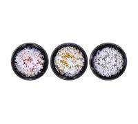 Garneck 3pcs Japanese Style Mini 3d Five-petal Resin Flower Nail Art Charms Set Random Color Resin Nail Decoration for Manicure DIY and Gel Designs