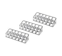 Garneck 3pcs Lipstick Storage Boxes 12 Slots Makeup Lip Gloss Holder Cosmetic Organizer for Makeup Table