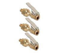 Garneck 3pcs Locking Air Chuck Tire Inflator Chuck for Trucks Rv Cars Copper Tire Air Clamp Compatible with Compressors