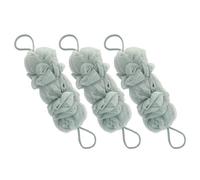 Garneck 3pcs Long Handled Shower Scrub Exfoliating Body Scrubber Back Washer for Shower Bath Accessories