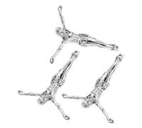 Garneck 3pcs Metal Jesus Corpus Figurines Solid Catholic Sculpture for DIY Cross Making Projects Religious Ornament for Home Altar Church Decor