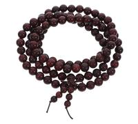 Garneck 3pcs Natural Blood Sandalwood Bead Bracelets Beads Buddhist Prayer Strand Wrist Necklace for Women Unisex Lightweight Decorative Wristband for Meditation and Spiritual Practice