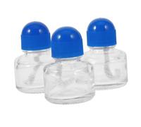 Garneck 3Pcs Portable Mini Glass Alcohol Burner Lamp with Cap Laboratory Experiment Heating Tool for Science Tests and Outdoor Use