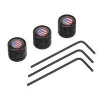 Garneck 3pcs Potentiometer Knobs for Electric Guitar Volume and Tone Control Metal Knobs American Flag Pattern for Guitar Parts