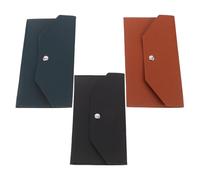 Garneck 3pcs Pu Leather Wallet Card Holder Slim Envelope Cash Budget Organizer for Women Men Compact Travel Money Holder for Office Trips