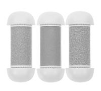 Garneck 3pcs Replacement Roller Refill Heads Foot File Refills Coarse Grinding Wheels for Dead Skin Removal Pedicure Roller Heads Compatible with Electric Foot Callus Remover White