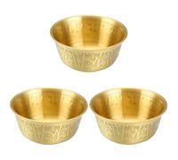Garneck 3pcs Small Creative Worship Bowl for Temple for Rice Offering Handcrafted Furnishing Articles
