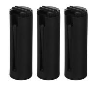Garneck 3pcs Telescopic Crowd Control Retractable Line Tape Barrier with Quick Deployment and Plastic round Cylinder Base, for Queue Management in Banks and Exhibitions