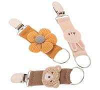 Garneck 3pcs Travel Hat Clip Cute Bunny Bear Flower Design Essential Accessories for Beach Camping Hats for Backpacks Suitcases Versatile