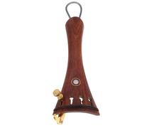 Garneck 4/4 Violin Tailpiece Replacement and Integrated Metal Fine Tuners with Rosewood Material Brown Fish Eye Style with Metal Tailgut for Durability and Easy String