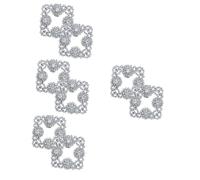 Garneck 4 Pairs Removable Sunflower Rhinestone Shoe Clips Elegant Square Metal Buckles for DIY Decoration for Weddings and Parties Easy to Install and Durable Charms for Women