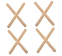 Garneck 4 Pairs Wooden Rhythm Sticks for Natural Claves Percussion Instrument for Orff Music Education Engaging Classroom Activities Preschool Music Literacy Development