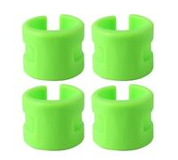 Garneck 4 Pcs Anti-collision Rubber Protective Rings Clip Mounted for Bike | Rear Fork Chain Protector, Quick Install, Reduces Chain Slap, Green Rubber Finish, Mountain and Road Use