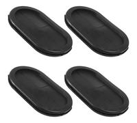Garneck 4 Pcs Black Rubber Grommets Wire Gasket Ring Protecting Wires from Rubbing Easily Cuttable Double Sided Hole Plugs for Industrial Wiring and Cable Management