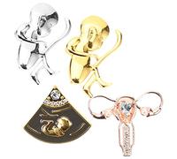 Garneck 4 pcs Metal Lapel Brooch Human Body Organ Theme Brooch Pins for Nurses Doctors and Clothing Durable for Christmas Birthdays and Special Occasions
