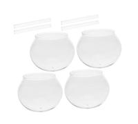 Garneck 4 Sets Japanese Wind Chime Glass Dome Kit with Tubes for Outdoor Garden Decor DIY Crafting Activity Sturdy Glass Parts Melodic Relaxation Wind Bells Pendant