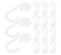 Garneck 400Pcs Plastic Bag Hooks Medium Size J Hooks for Closet Organization Sock Display Underwear Rack Space-Saving Utility for Home and Retail Use