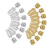 Garneck 40PCS Metal Leaf Hair Jewelry Braids Rings and Clips for Women Durable Lightweight Dreadlock Accessories Dual Function Hair Clips and Pins for Styling and Decoration