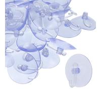 Garneck 40pcs Suction Cup Hooks for Kitchen and Bathroom, Strong Suction Capacity, Easy to Apply Plastic Hooks Suitable for Tile and Wall Surfaces, Modern Minimalist Design