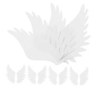 Garneck 48pcs Edible Angel Wing Cupcake Toppers Rice Paper Cake Decorations for Parties Birthdays and Weddings for Desserts and Cookies