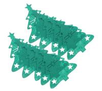 Garneck 48pcs Felt Christmas Cutlery Holders Green Tree Shaped Xmas Silverware Pouches for Holiday Dinner Party Supplies Festive Tableware Decoration
