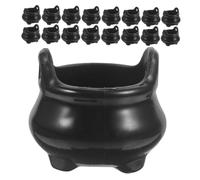 Garneck 48pcs Miniature Halloween Cauldron Set Dollhouse Accessories for Spooky Unique Witch Kettles for Miniature Landscapes and Halloween Celebrations
