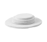 Garneck 48PCS Round Felt Placemats Non-slip Table Mats Protective Pot Pads Coasters for Dining Marble Wood Tables Heat-resistant Absorbent White