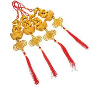 Garneck 4pcs 2025 Snake Pendant Car Mirror Hanging Tassels New Year Tree Decorations Chinese New Year Tassel 2025 Snake Year Pendant Zodiac Animal Pendants Good Luck Charms Plastic