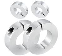Garneck 4pcs Aluminum Screw Shaft Collar Fixed Clamping Rings for Shafts Mechanical Stops and Locators Easy to Use with Improved Holding Power for Automotive and Model Making Applications