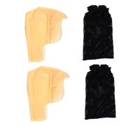 Garneck 4pcs Bald Scalp Hood Bald Cap Makeup Wig Accessories for Cosplay Performance Party