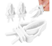 Garneck 4pcs Bird Cage Accessories Clip on Food Clip for Cage Bird White Abs Plastic Sturdy Fix Snacks Feeding Supplies for Parrots