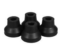 Garneck 4pcs Black 13mm Anti-Slip Crutch Feet Caps, Heavy Duty Rubber Replacement Tips for Walking Canes, Hiking Poles and Mobility Aids, Universal Non-Slip Cane Stoppers for Indoor