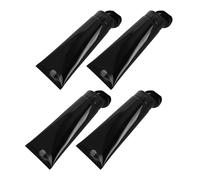 Garneck 4pcs Black Cosmetic Soft Tubes 200ml Leakproof Design Refillable Makeup Bottles with Sl loss Finish for Skincare and Toiletries Use at Bathroom Or Gym Visits