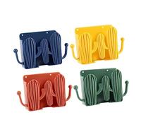 Garneck 4Pcs Cactus Design Wall Mounted Phone Holder Wall Hanging Rack for Mobile Phones and Remote Controls Practical Storage for Home Office and Bathroom
