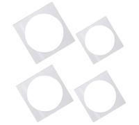 Garneck 4pcs Cake Mold Set Round Acrylic Layer Cake Mold Easy to Clean for Home Kitchen White