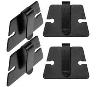 Garneck 4pcs Car Microphone Holders Metal Mic Hooks Sturdy Load-bearing Microphone Clip for Automotive Radio Fixing Accessories Easy Installation Compatible with Various Mic Stands